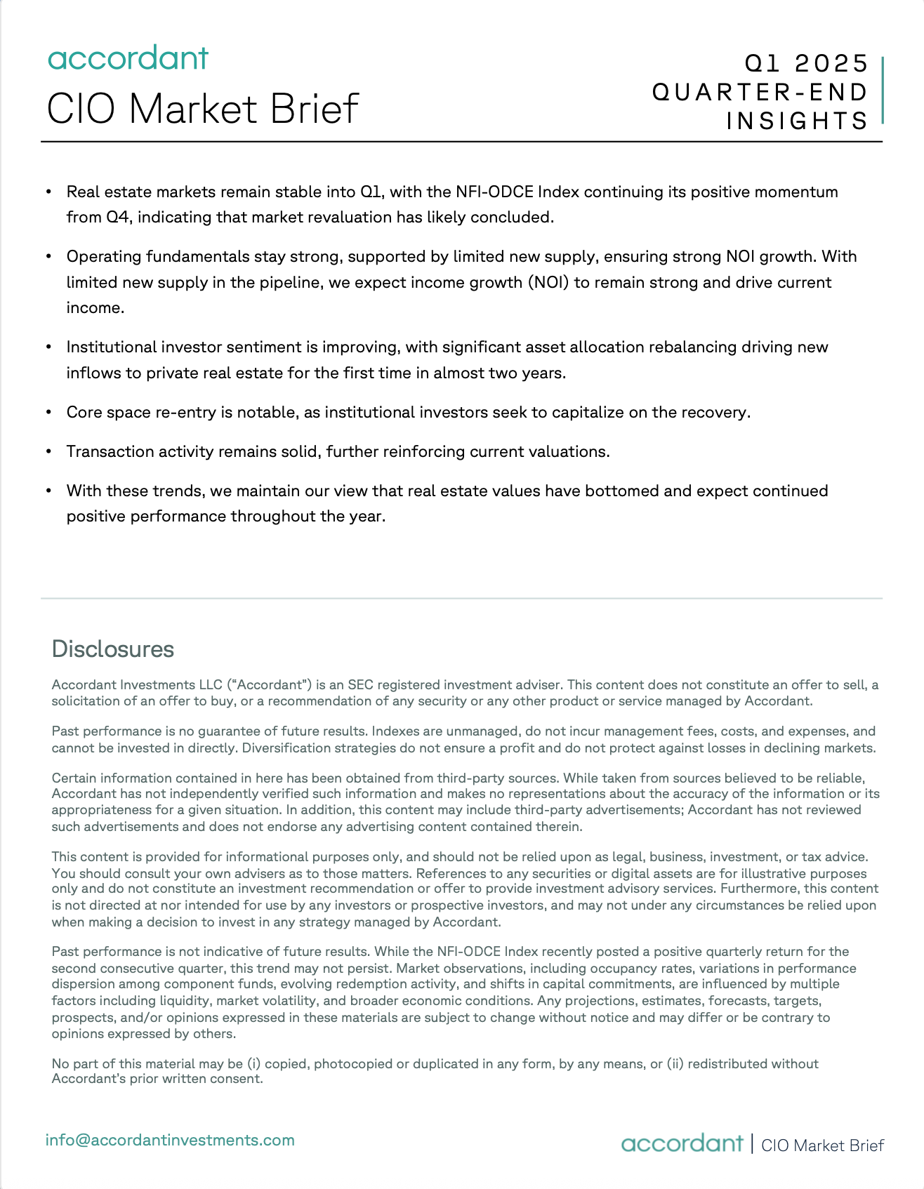 CIO Market Brief Q1 2025