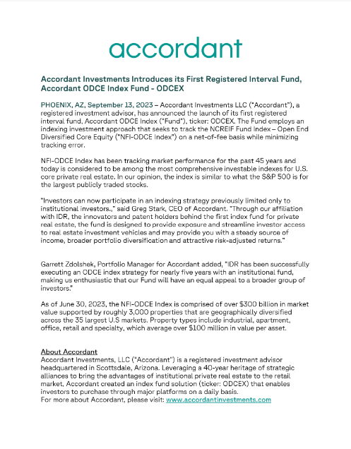 Introducing the first Registered Interval Fund
