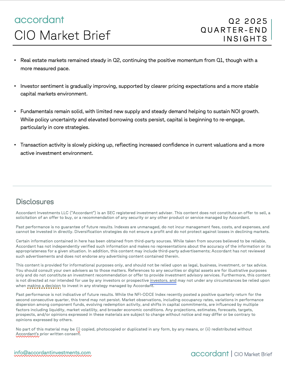 Quarter-End CIO Market Brief Q2 2025