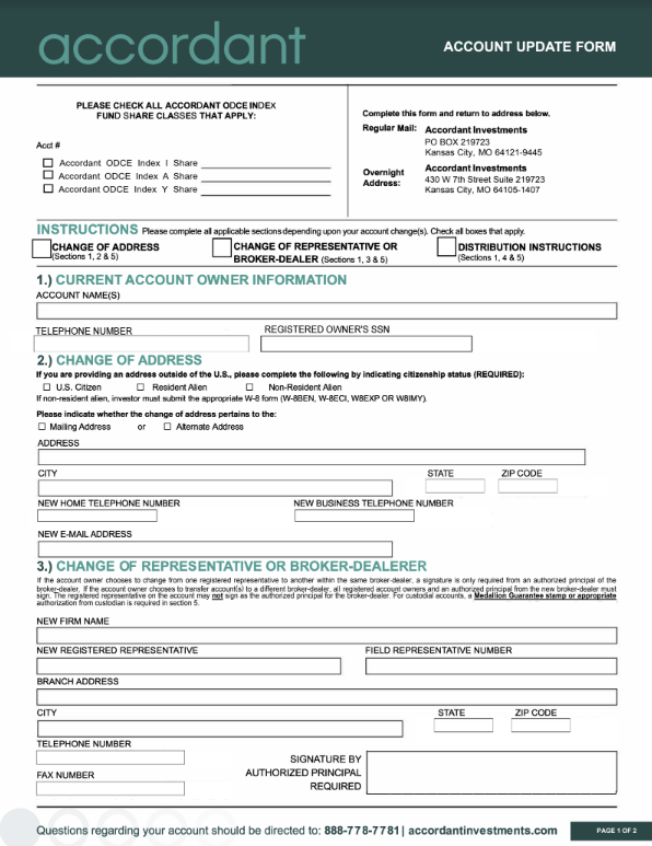Account Update Form