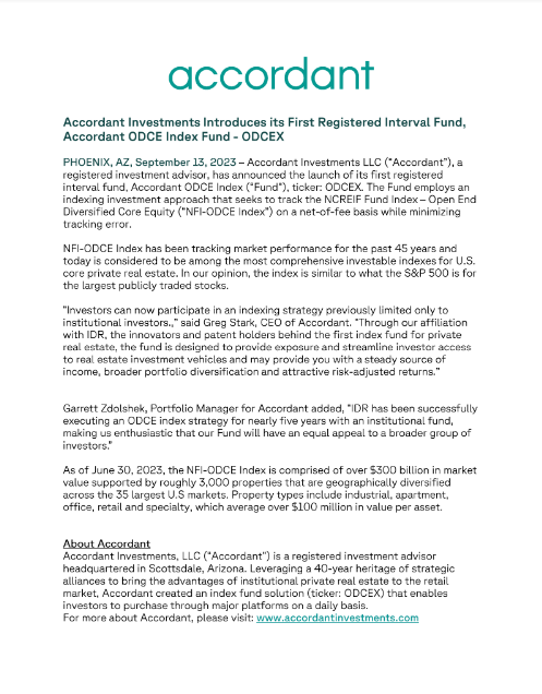 Introducing the first Registered Interval Fund
