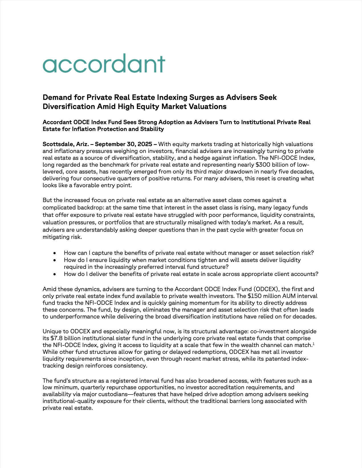 Rising Demand for Private Real Estate Indexing as Advisers Seek Diversification Amid High Equity Market Valuations